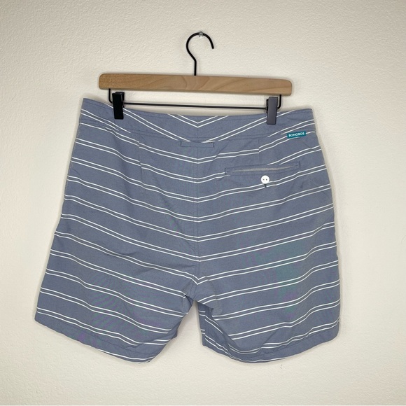 Bonobos Striped Swim Trunk/ Board Short in Blue and White size 33 - Picture 2 of 8